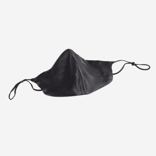 Stay Safe in Style with Our 2-Layer 100% Mulberry Silk Face Mask in Black - Handmade with High Quality Silk for a Soft and Comfortable Fit. Breathable and Skin-Friendly. Oeko-Tex® Certified for Safe and Eco-Friendly Use. Made in Suzhou, China, the Home of Mulberry Silk.
