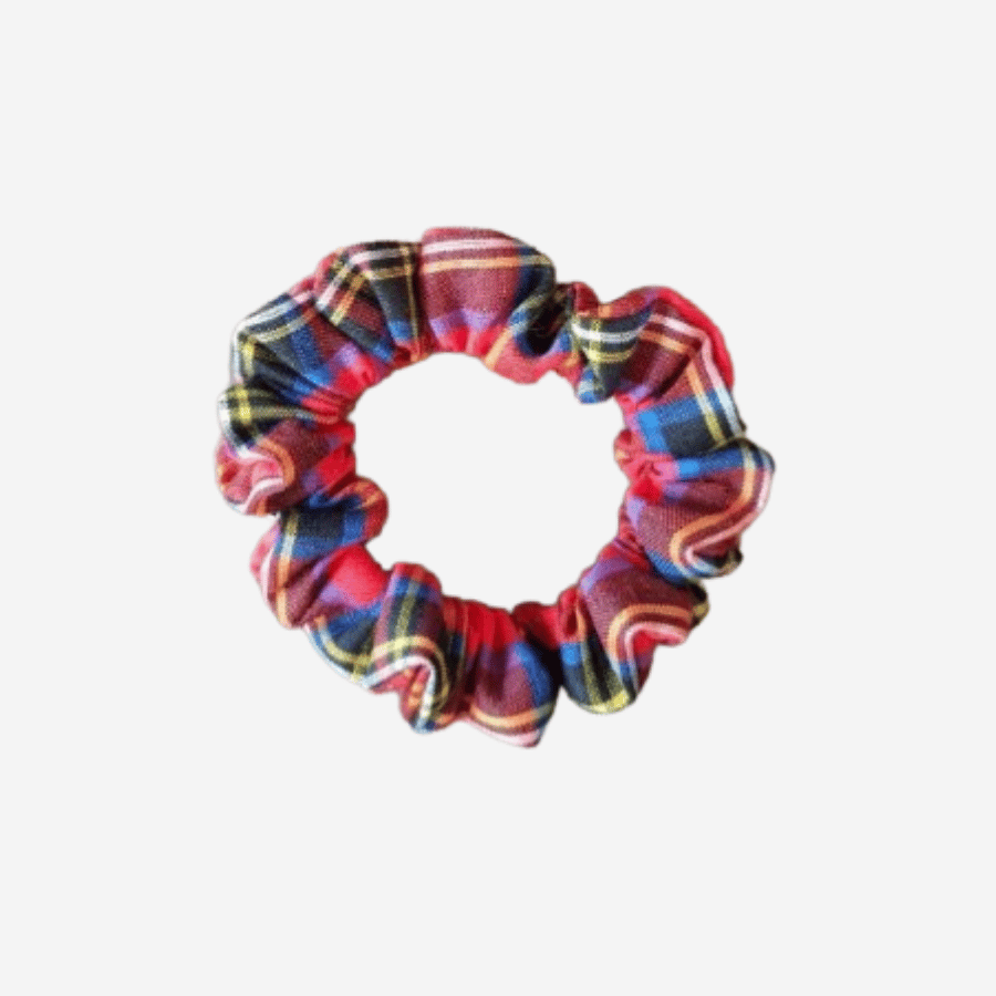 Small Check Scrunchies