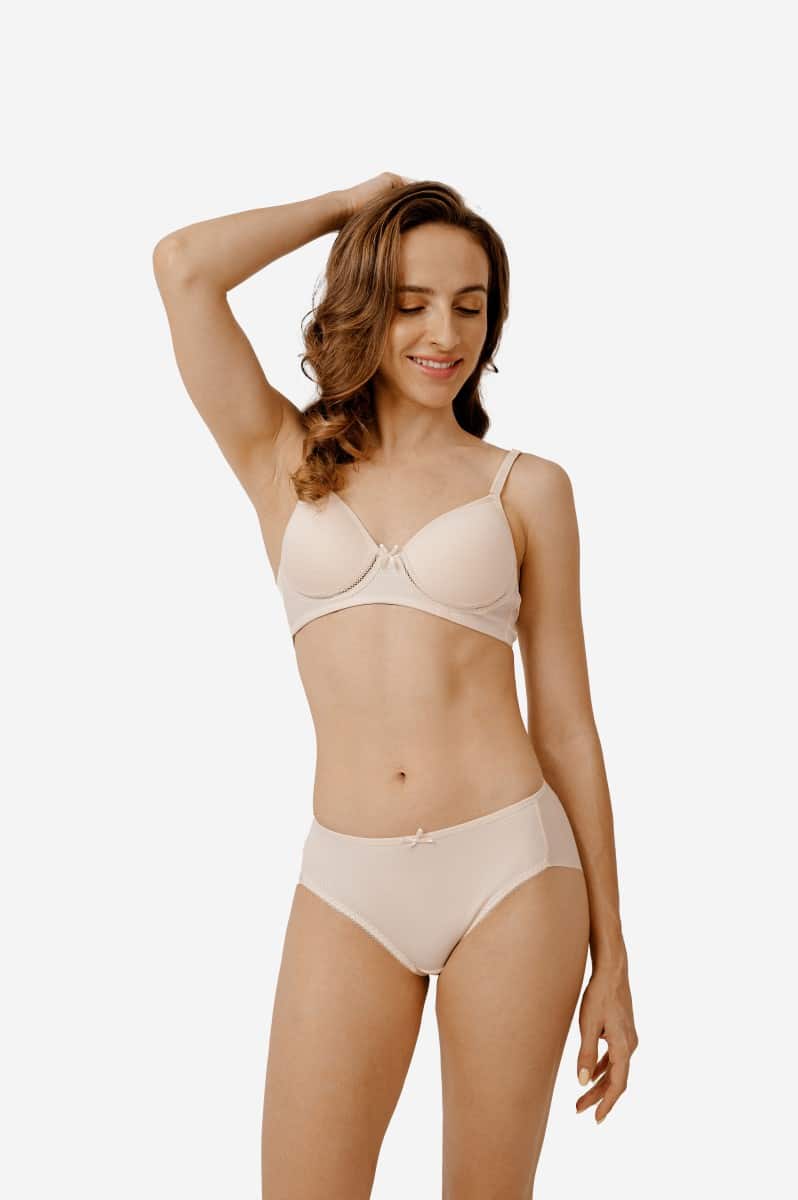 Our breathable mesh bra with a pretty satin bow and no wire is the ultimate comfort for everyday wear. Made of 92% Polyester and 8% Polyurethane, it provides gentle support and lift without any wire or padding. The adjustable straps and back hook-and-eye closures allow for a customizable fit, while the pretty satin bow adds a touch of elegance and femininity. Upgrade your lingerie collection with our new breathable mesh bra, exclusively made in Vietnam.